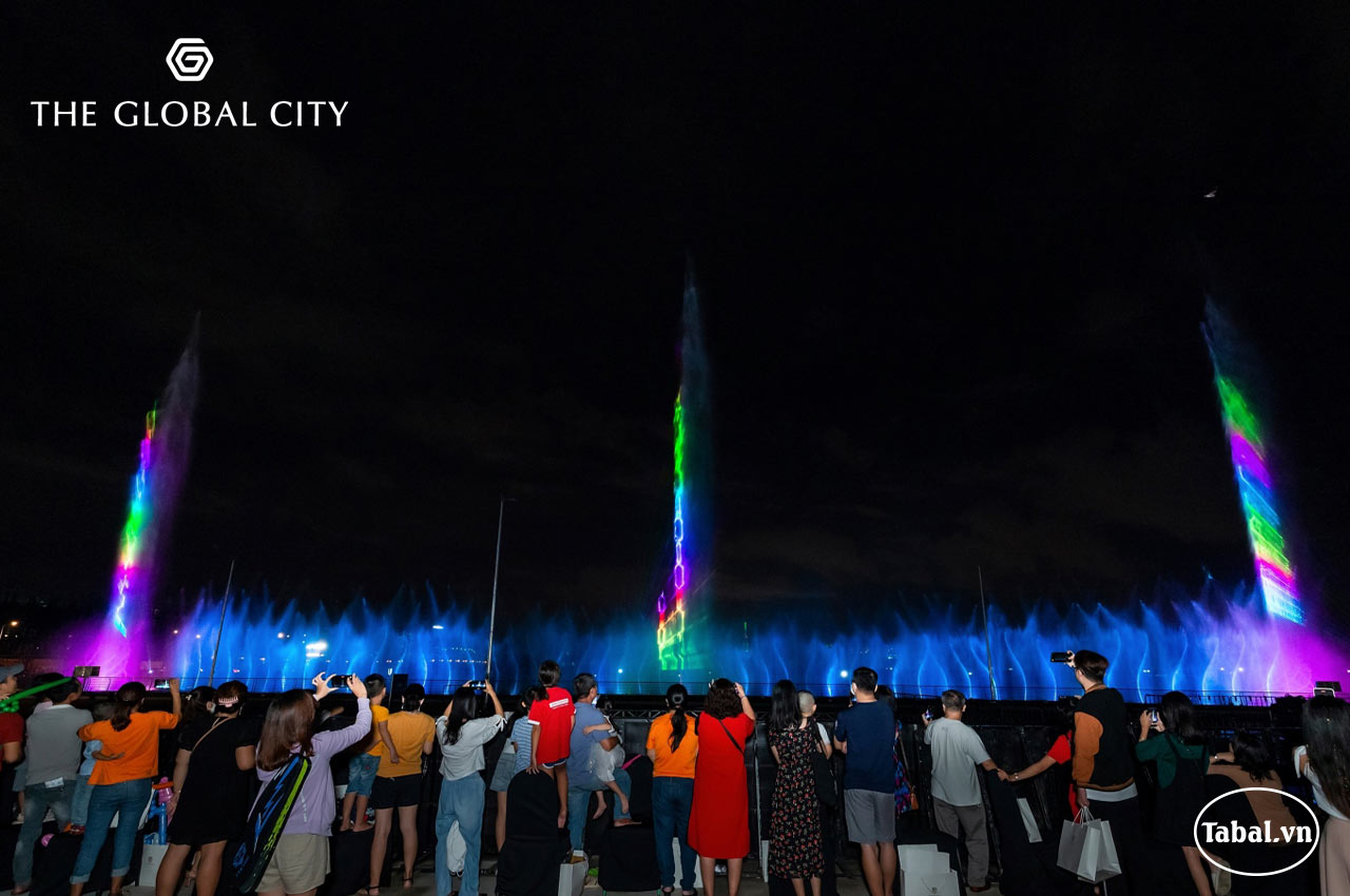 khu nhac nuoc the global city su kien thuc te cuoi tuan