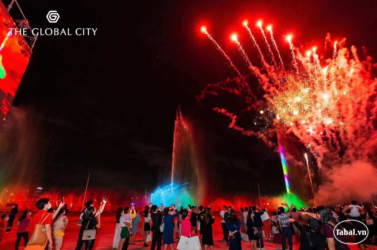 khu nhac nuoc the global city su kien thuc te le hoi cuoi tuan