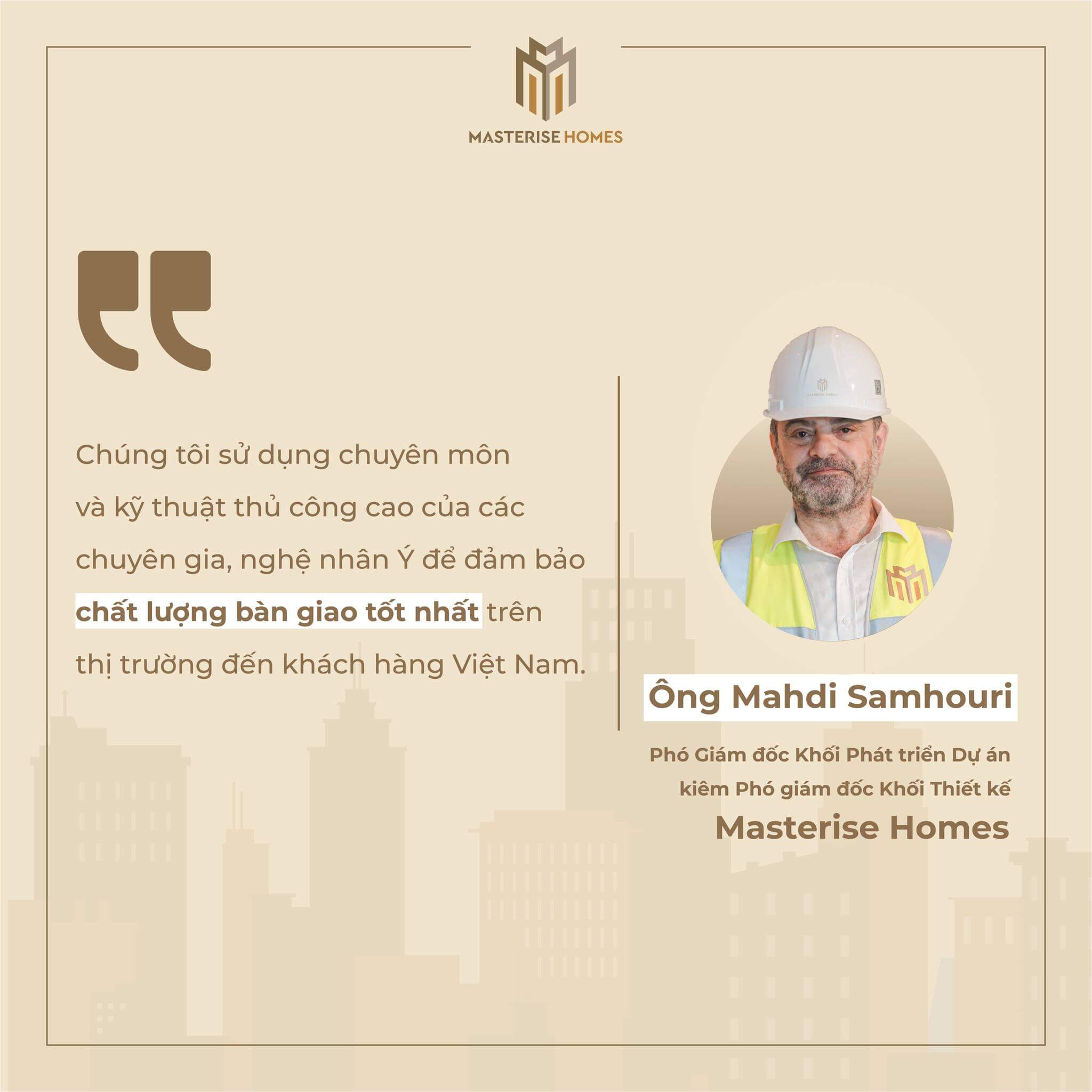 masterise home giu vung tien do, cam ket chat luong du an bat dong san