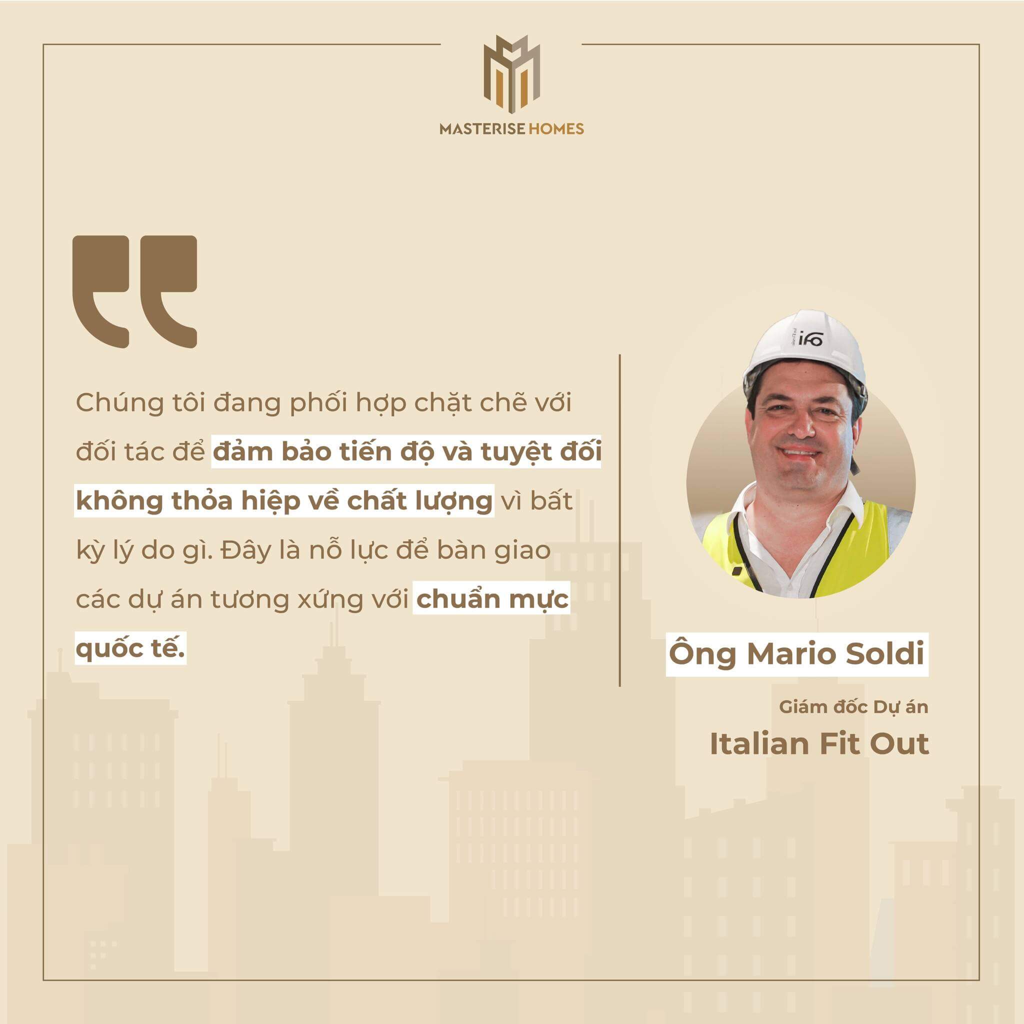 masterise home giu vung tien do, cam ket chat luong du an bat dong san