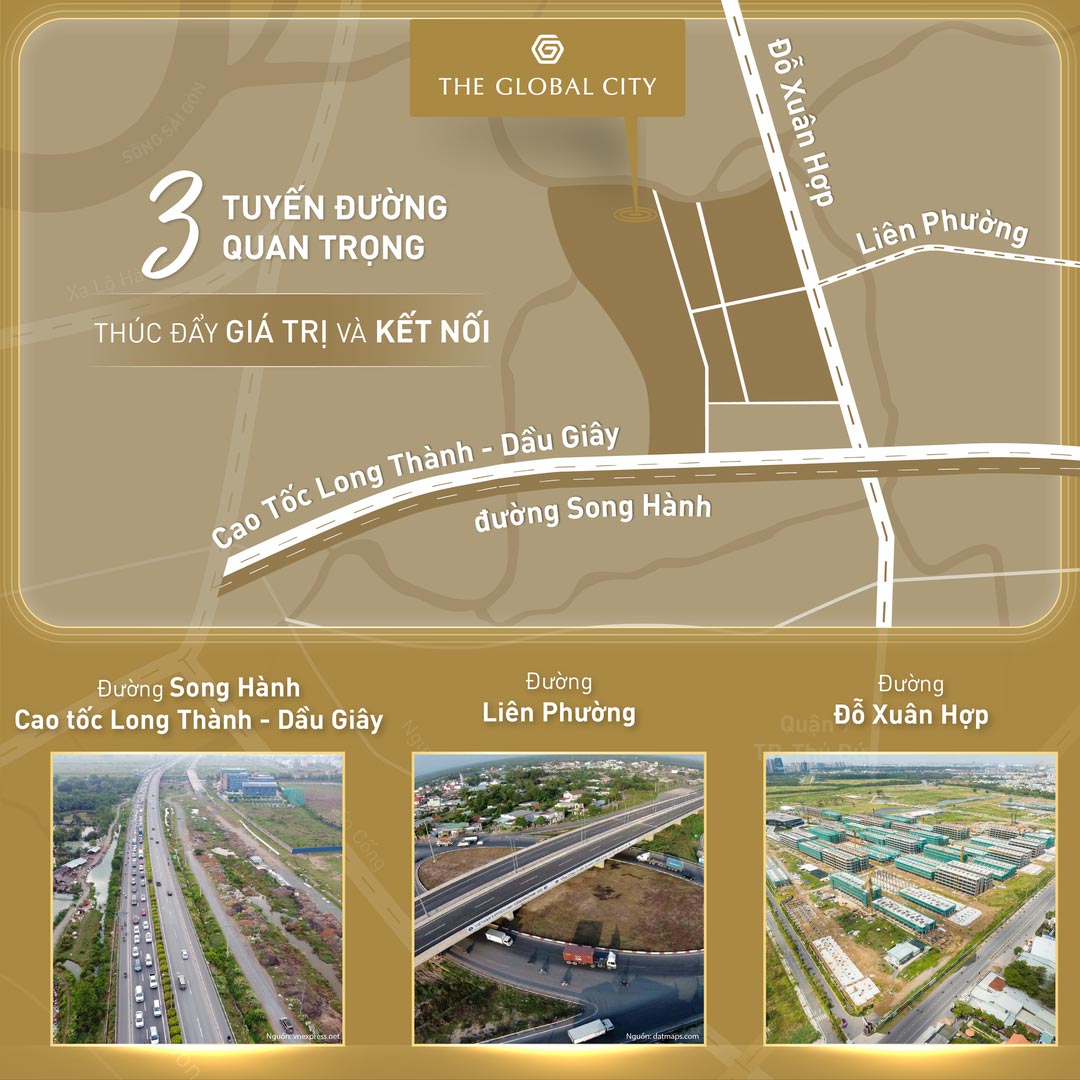 The Global City - trung tâm của sự kết nối với 3 tuyến đường quan trọng